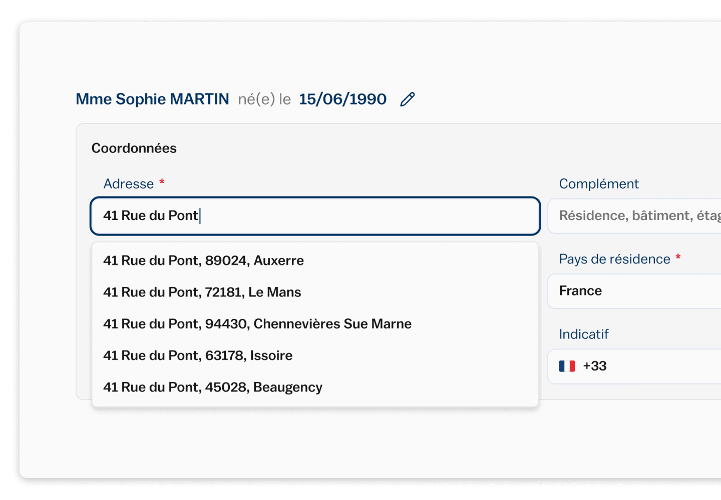FF Golf: address autocomplete and prefilled fields